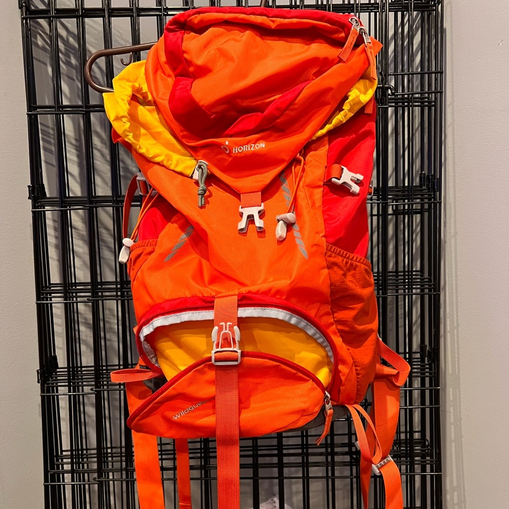 Orange & Red camping backpack
